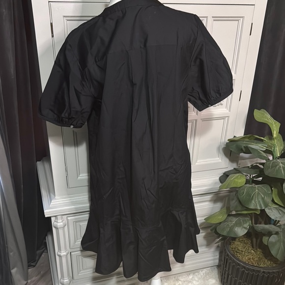 NWT J. Crew Delilah Black Dress in Cotton Poplin Size Large - Picture 10 of 13